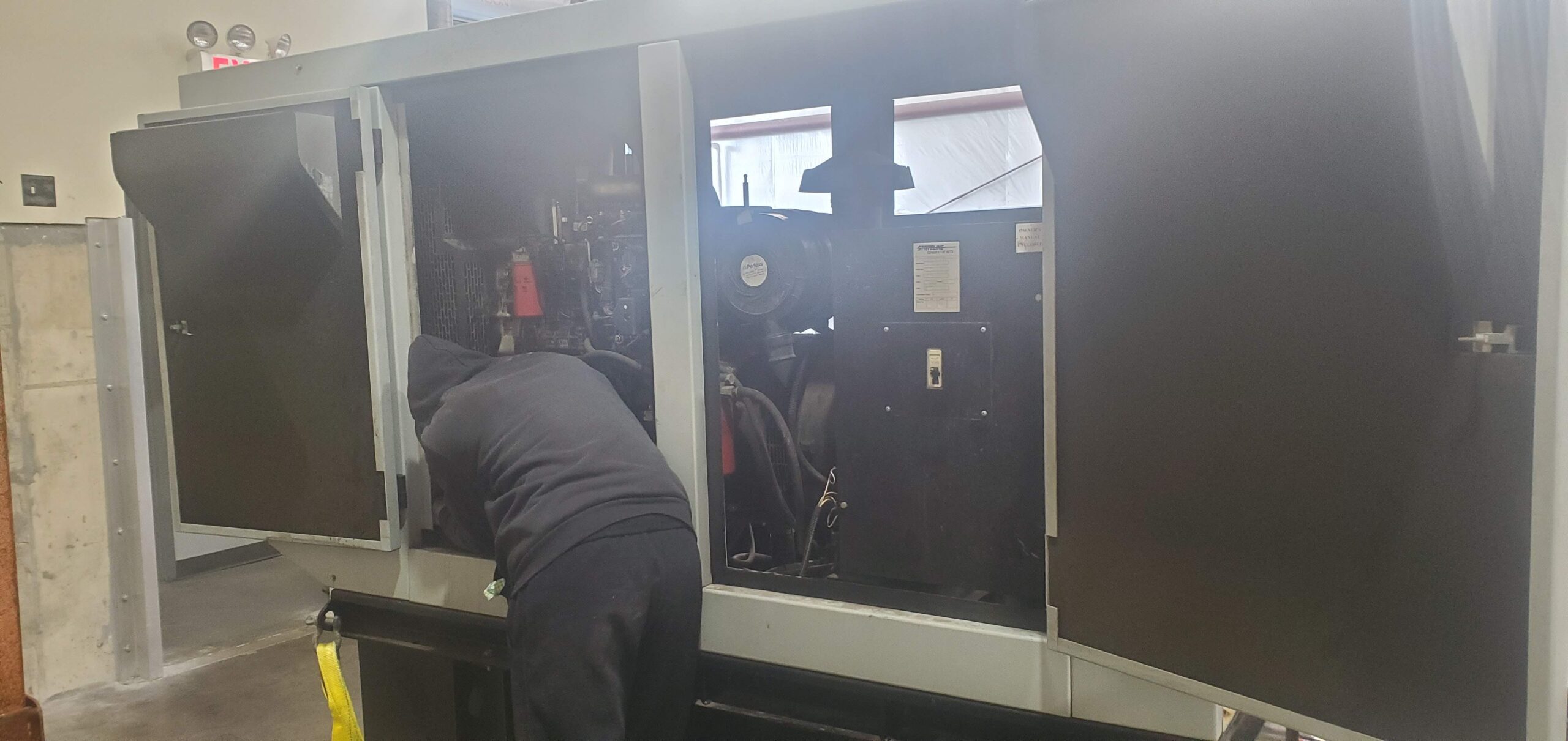 Blue industrial electric motors and pump equipment at A2Z Pump Repair facility