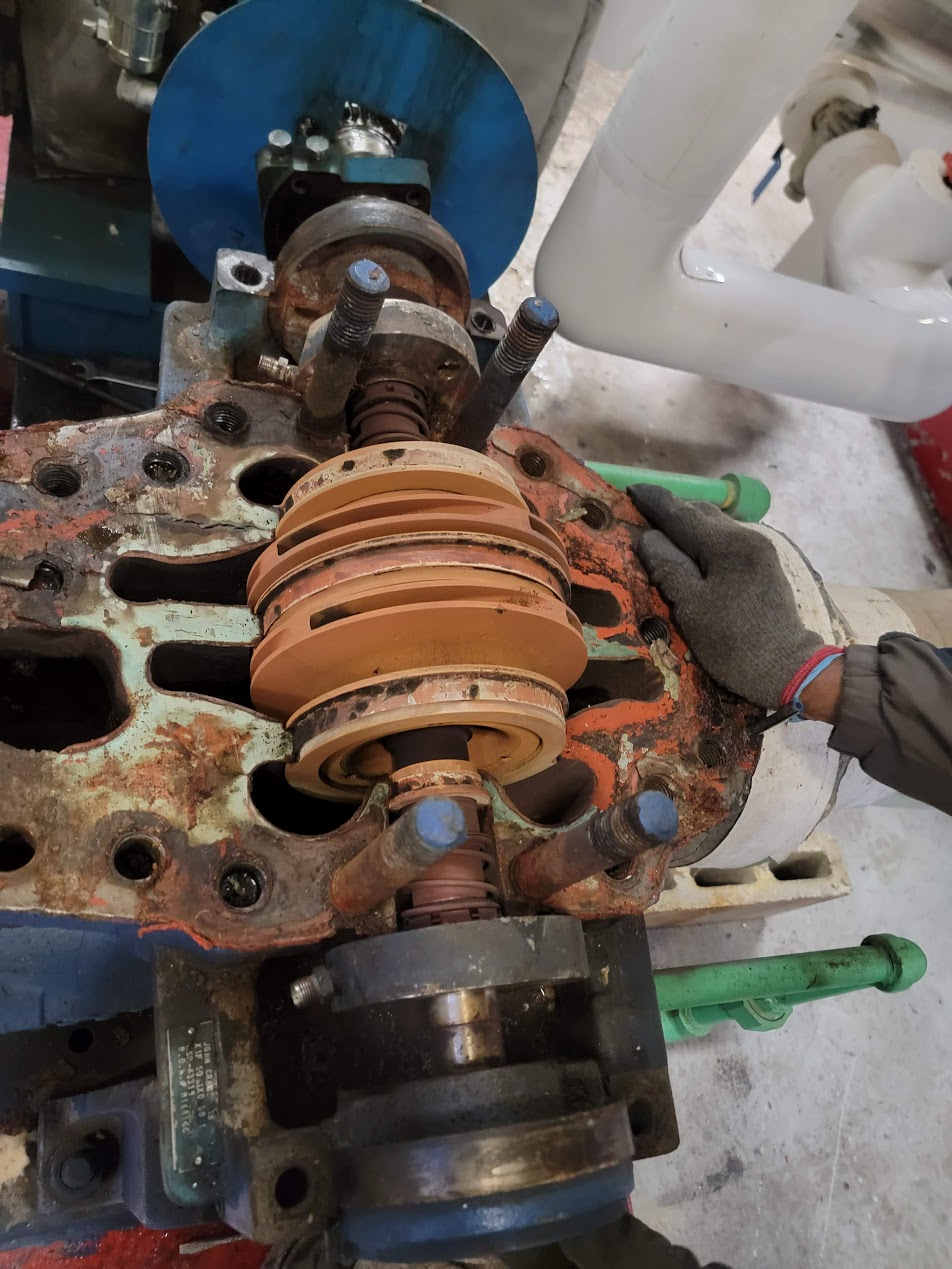 Pump impeller and seal replacement during rebuild at A2Z Pump Repair